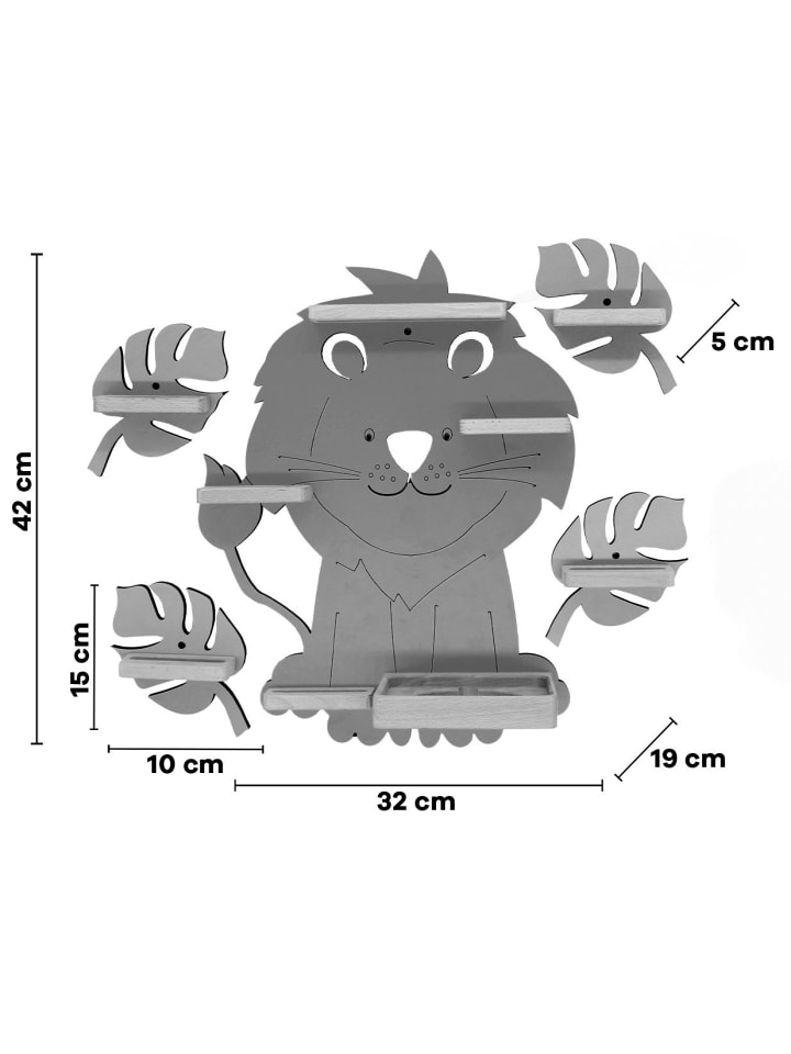 BOARTI Regal Tier Löwe Kinder Toniebox Tonies Figuren in Gelb günstig kaufen onesize
