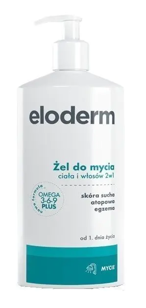 Eloderm τζελ καθαρισμού σώματος και μαλλιών 2 σε 1, 400 ml