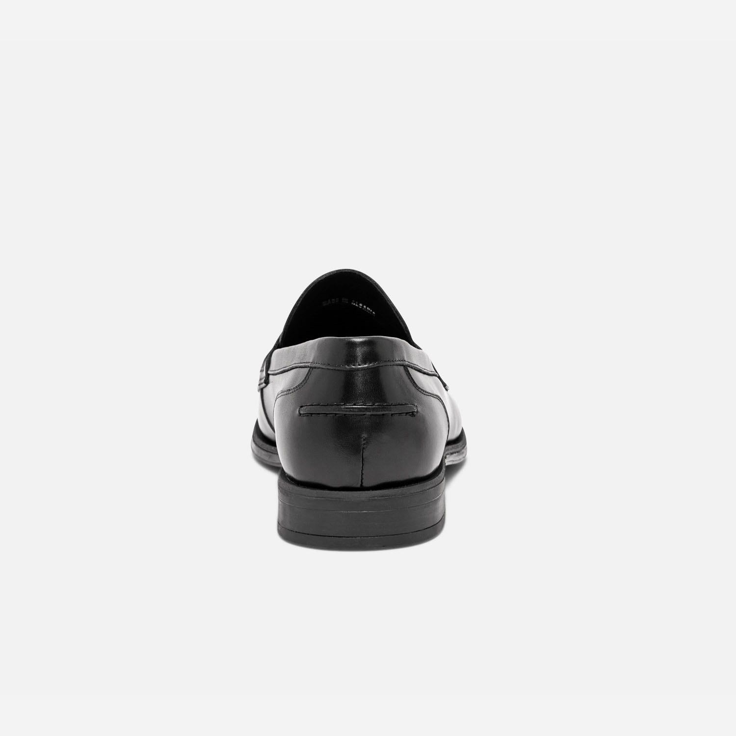 Mocassin noir en cuir