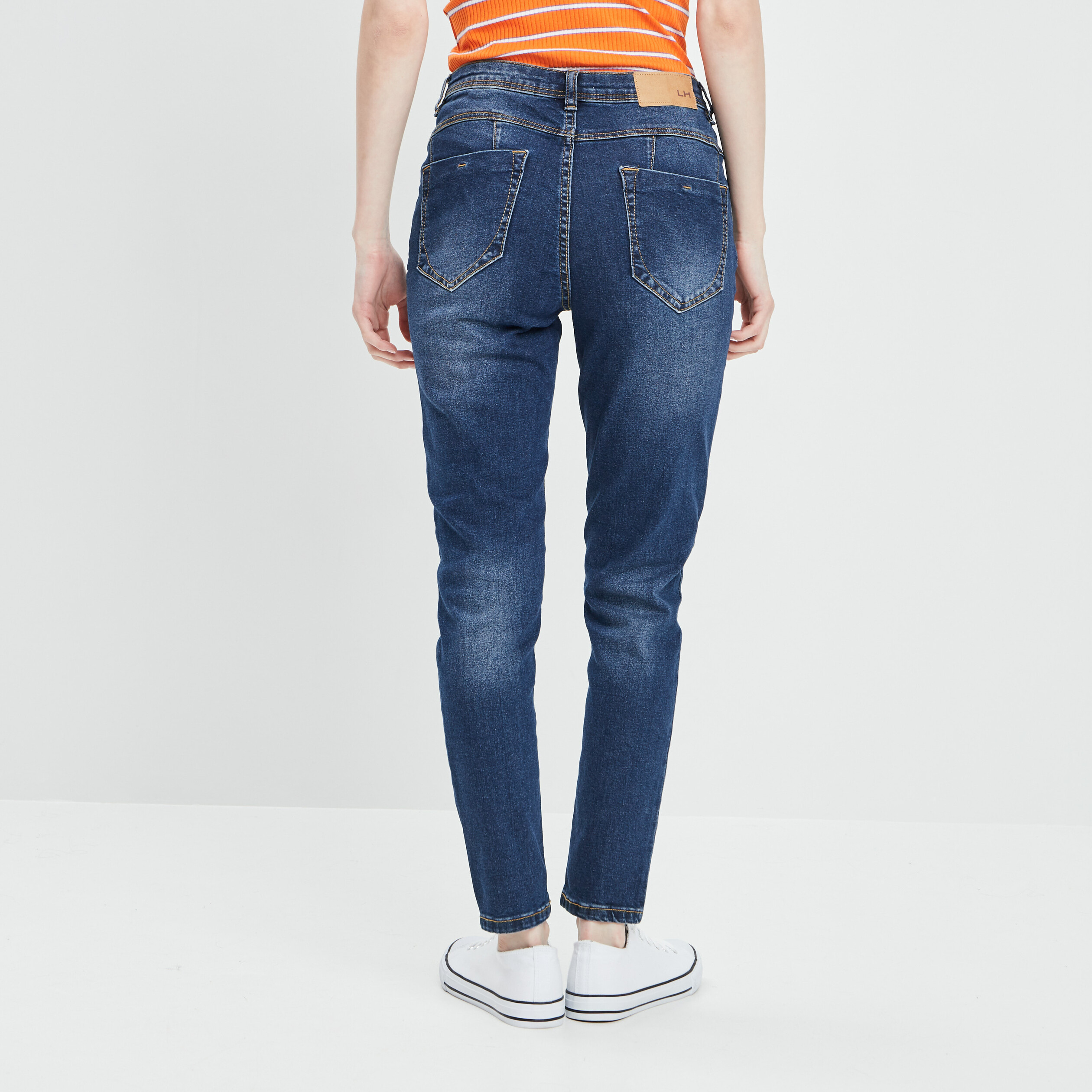 Jeans skinny push-up denim double stone femme | La Halle