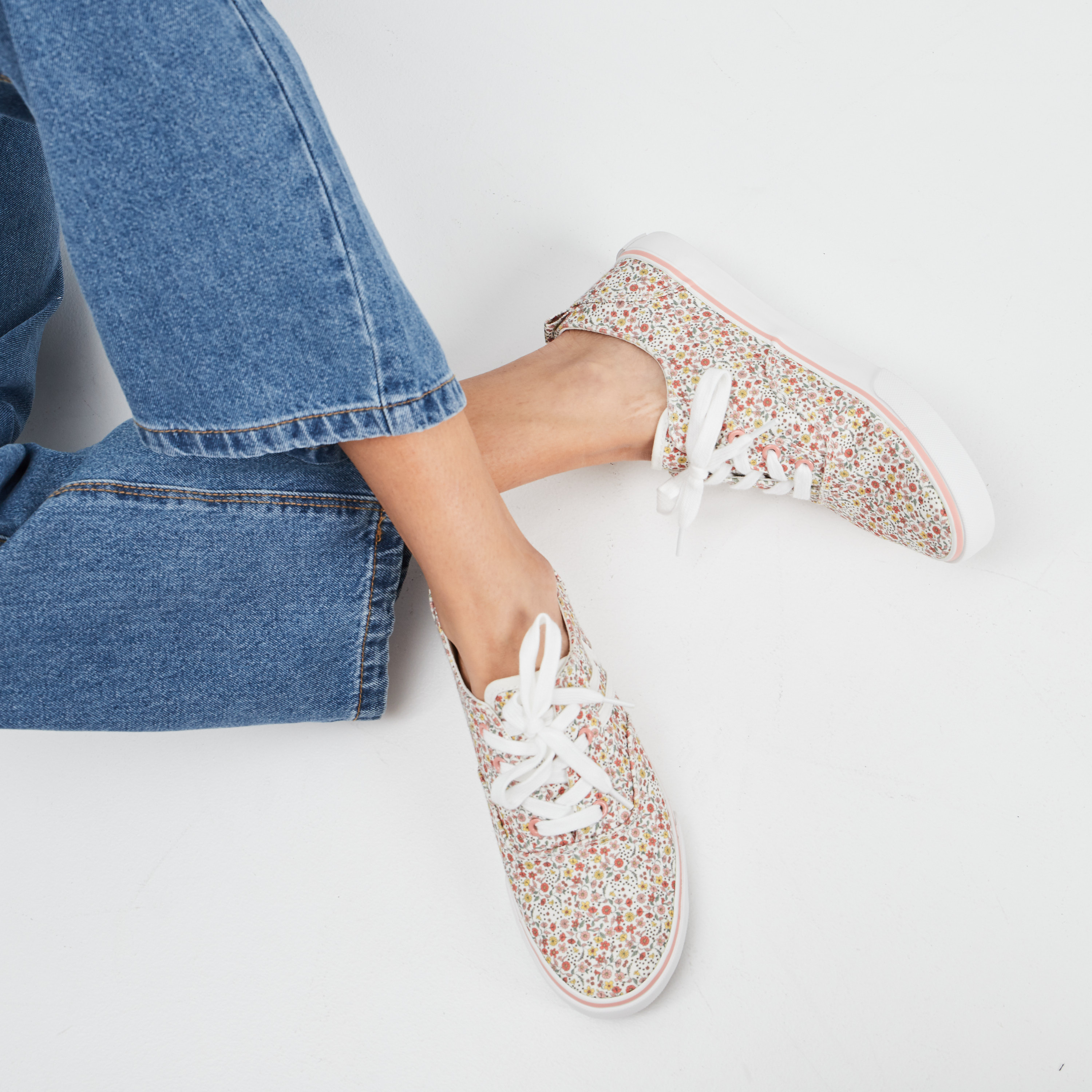 Tennis en toile à lacets Creeks multicolore femme | La Halle