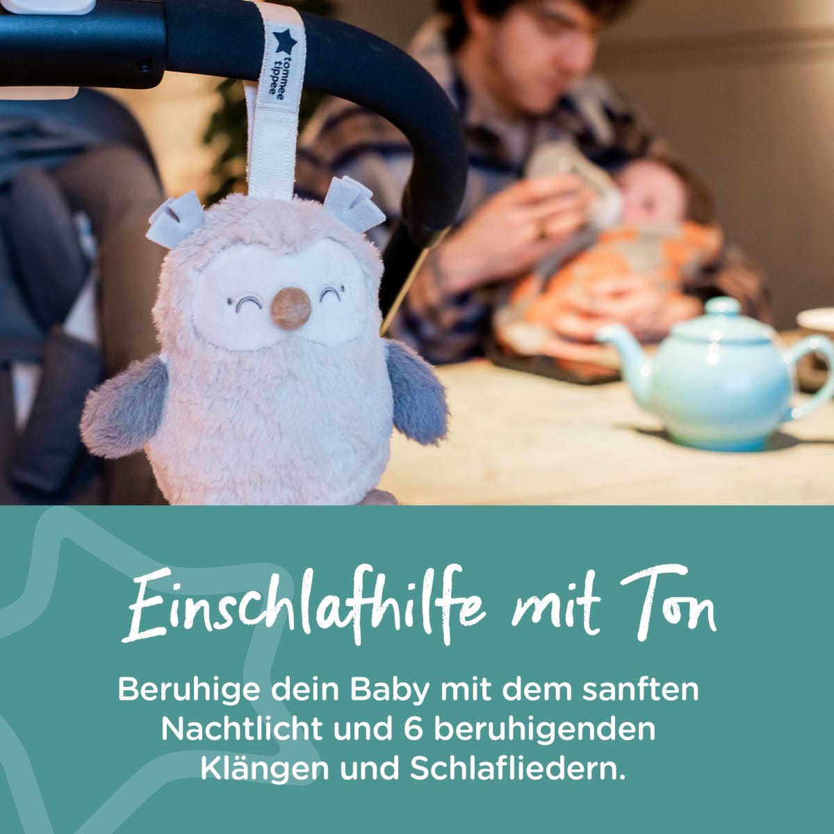 Einschlafhilfe wiederaufladbar für unterwegs, Ollie die Eule, 1 St