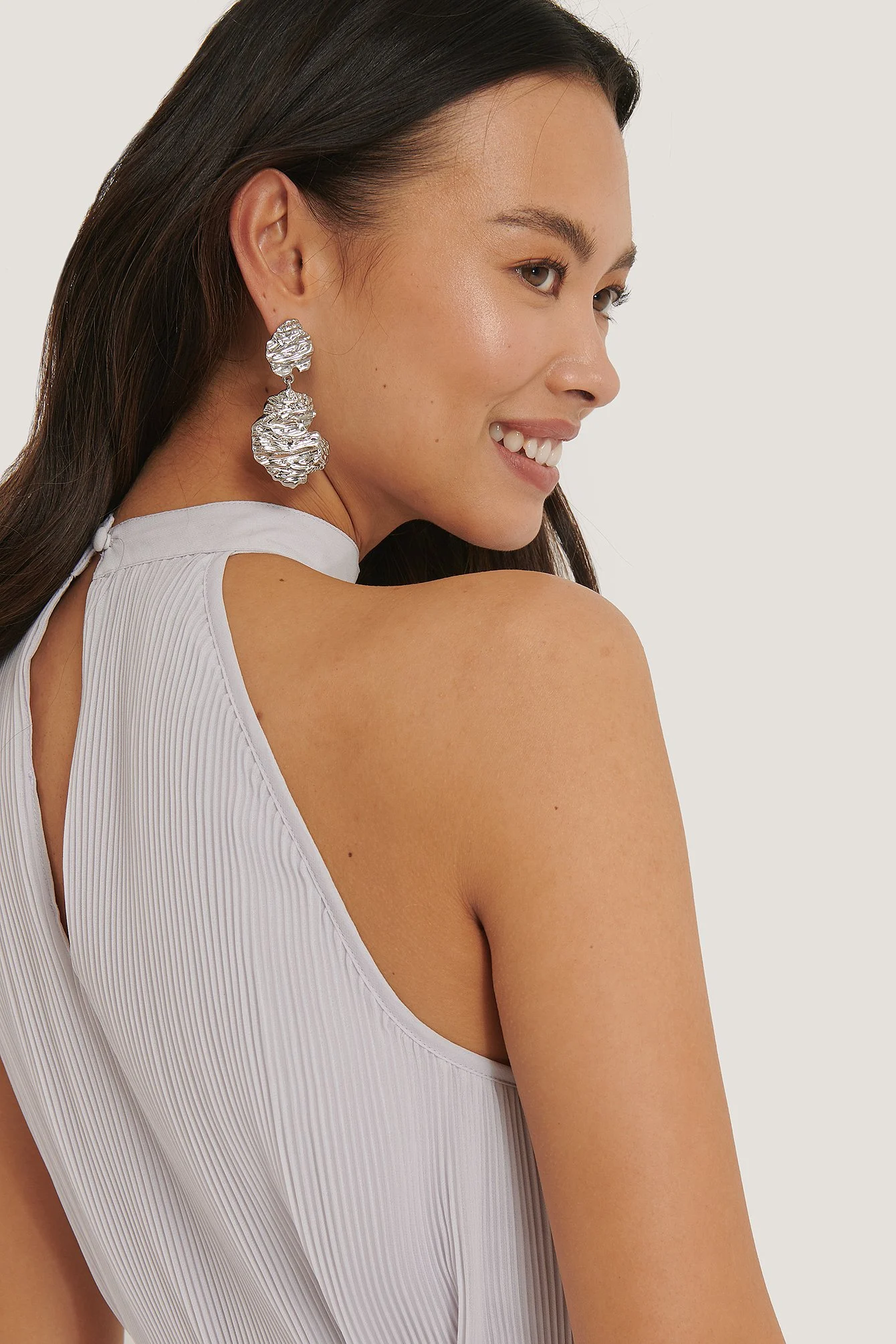 Faltenkleid Mit Neckholder
