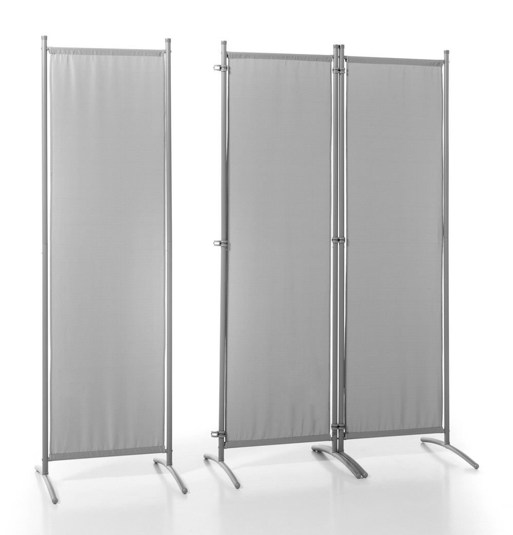 HC Home & Living Stellwand Paravent 3tlg. ca. 150 x 170 m - Hellgrau