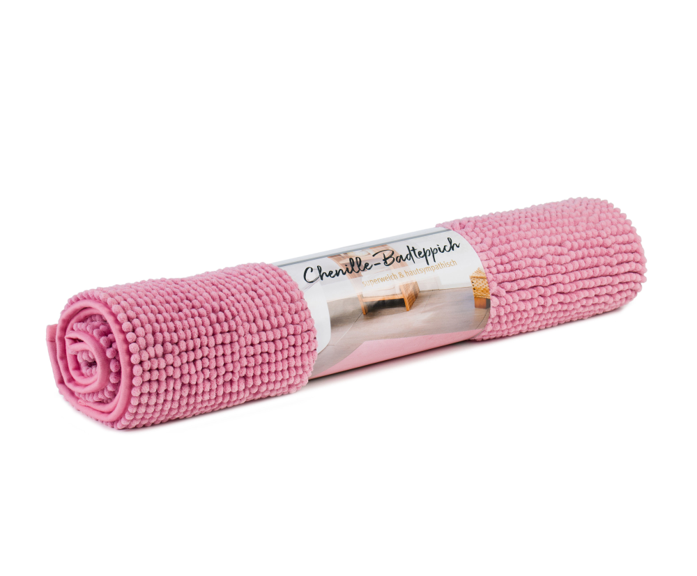Duschvorlage Chenille altrosa