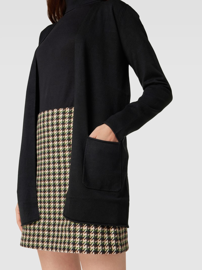 Strickjacke mit offener Vorderseite in schwarz