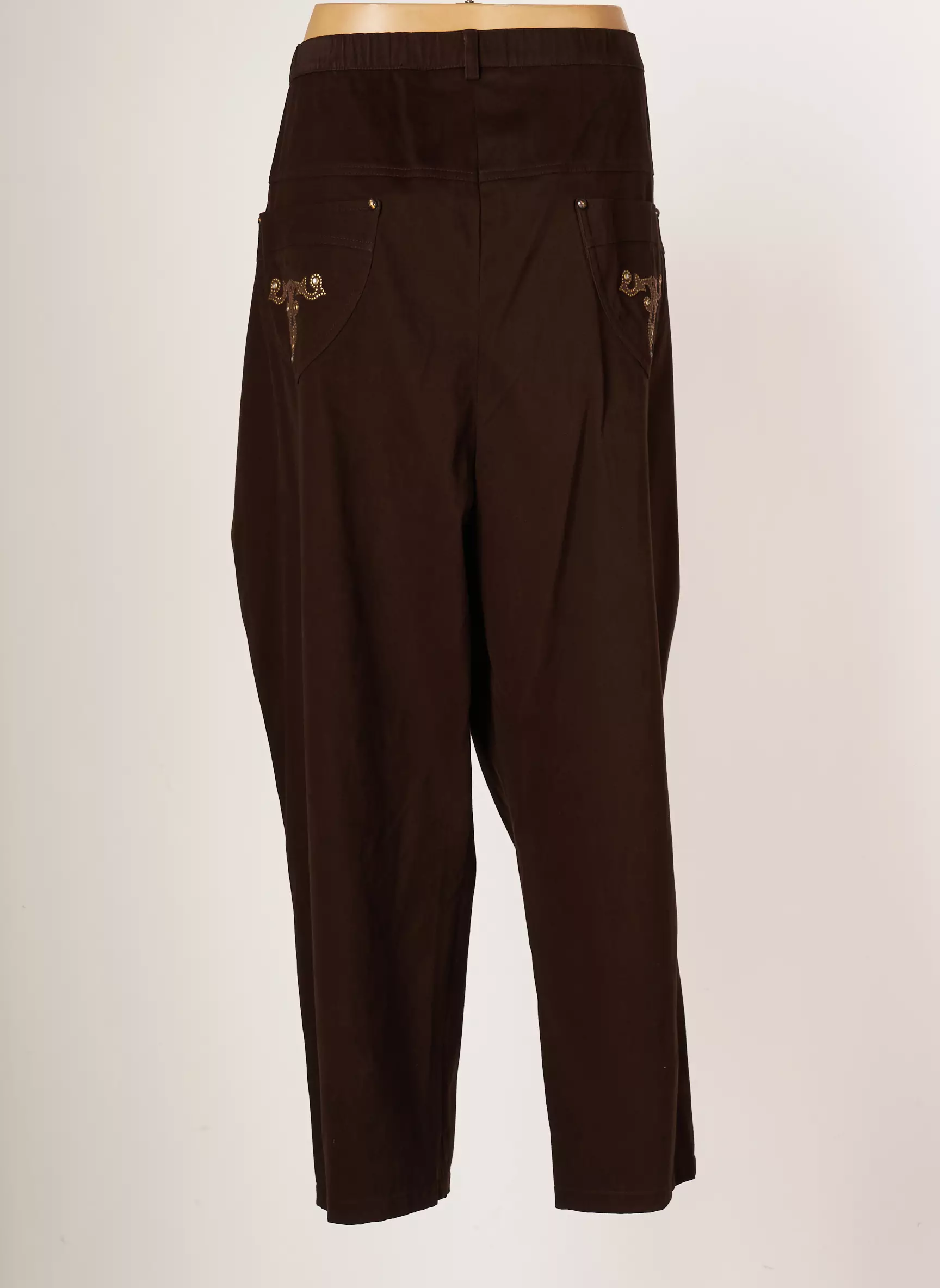 Jumfil Pantalons Droits Femme couleur marron