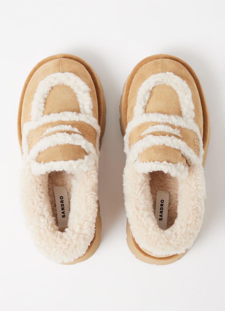 Sandro sheepskin moccasins