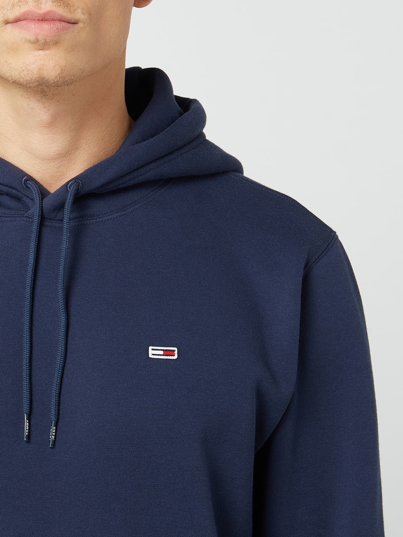 Hoodie aus Baumwollmischung in marineblau meliert