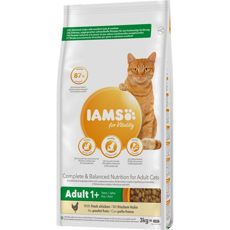 IAMS Trockenfutter IAMS Vitality Adult Huhn 3 kg