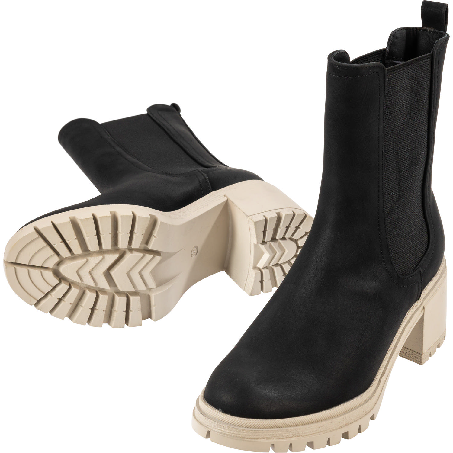 Palado Thasos 018-1401, Chelsea Boots, Damen, Schwarz/Cream