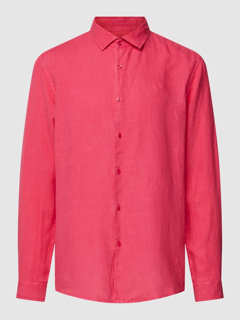 Freizeithemd mit Label-Stitching in pink