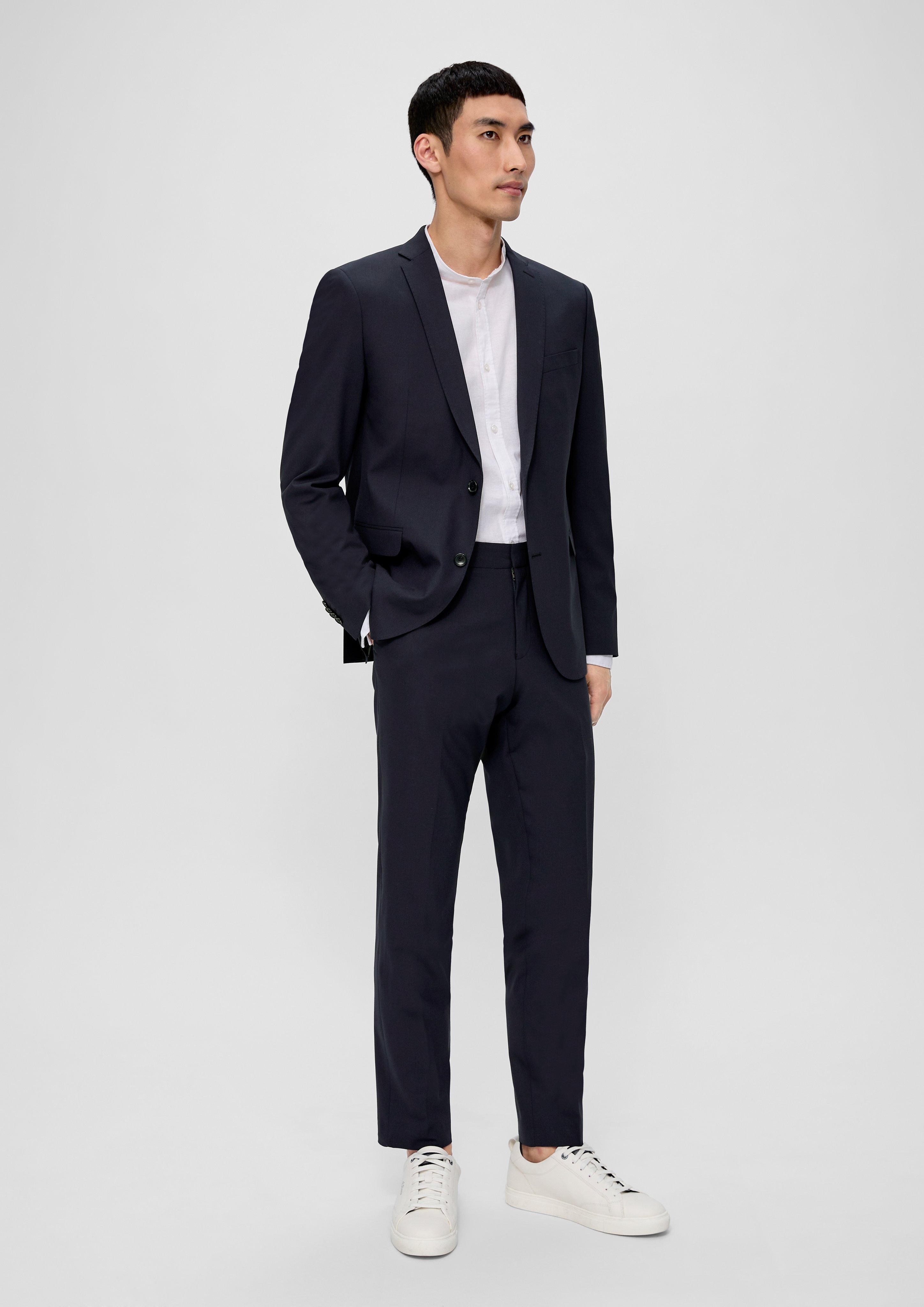 Slim: Elastisches Sakko in Wollmix  2134202-5952