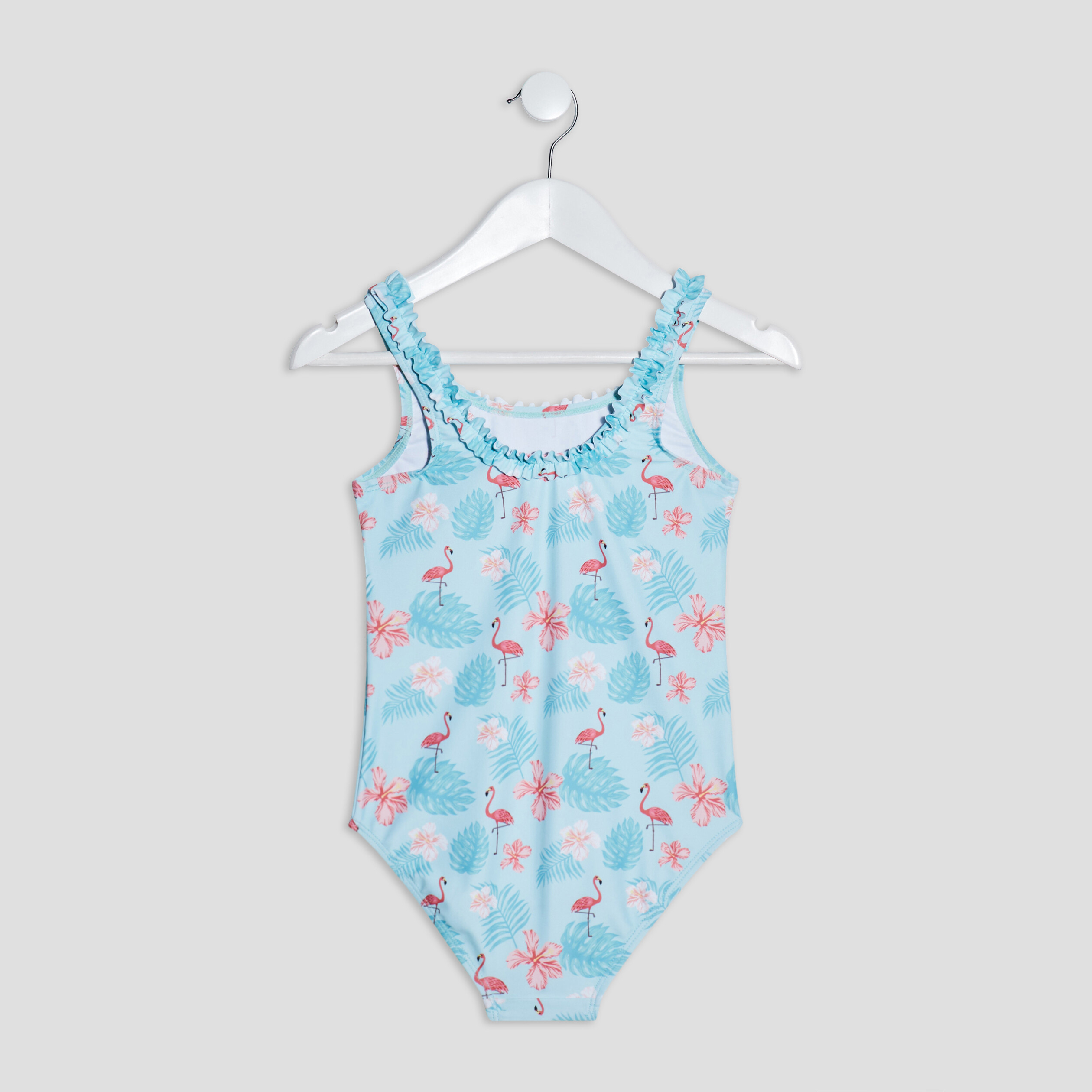 Maillot de bain une pièce bleu turquoise fille | La Halle