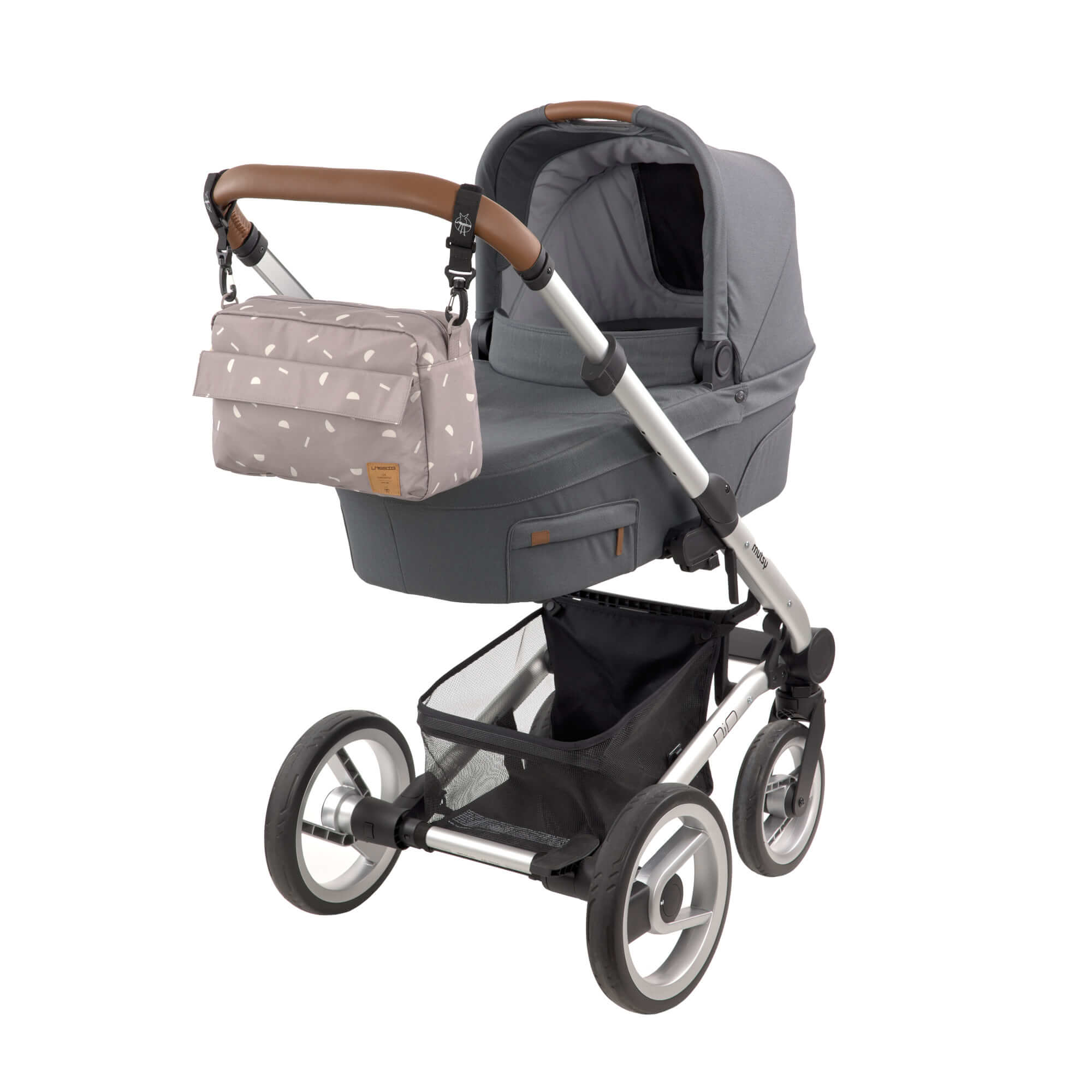 Kinderwagentasche - Blocks Taupe, Grau