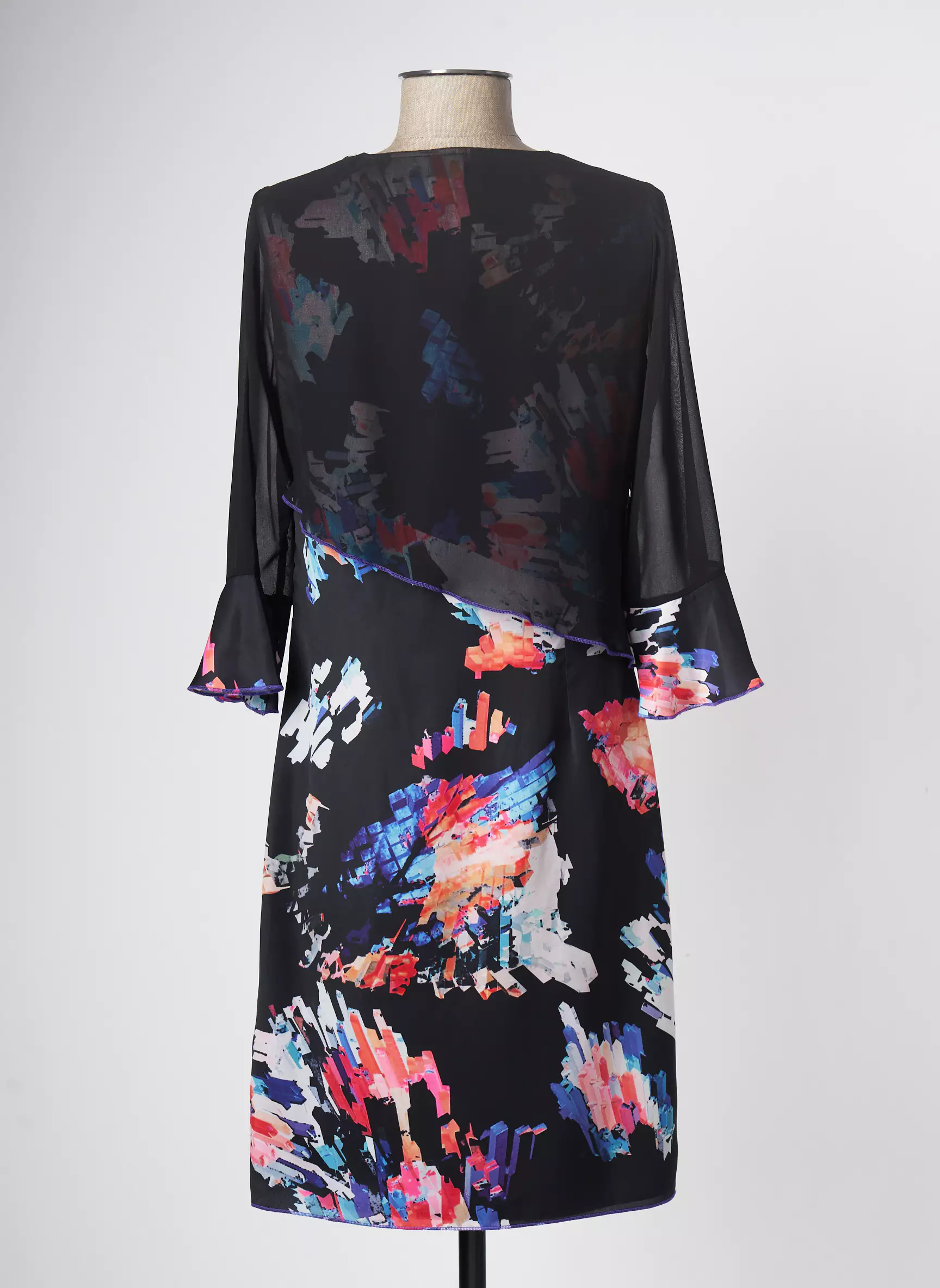 Meri Esca Robes Mi Longues Femme couleur noir