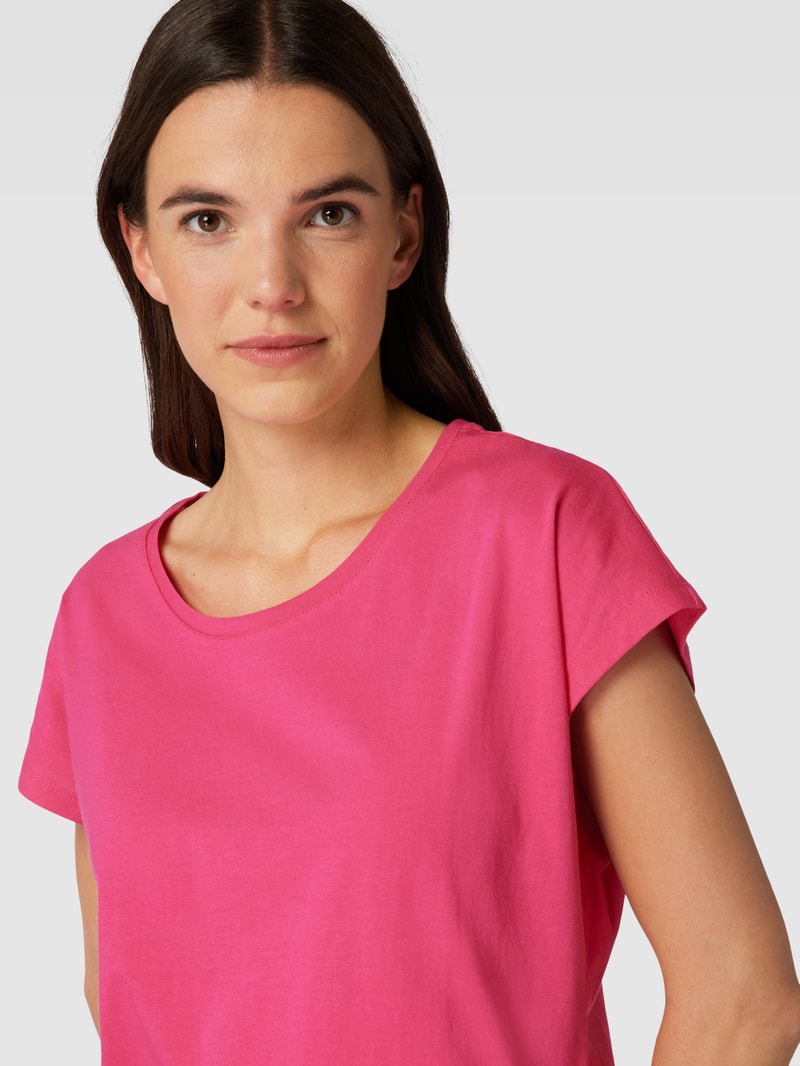 T-Shirt mit Rundhalsausschnitt in fuchsia