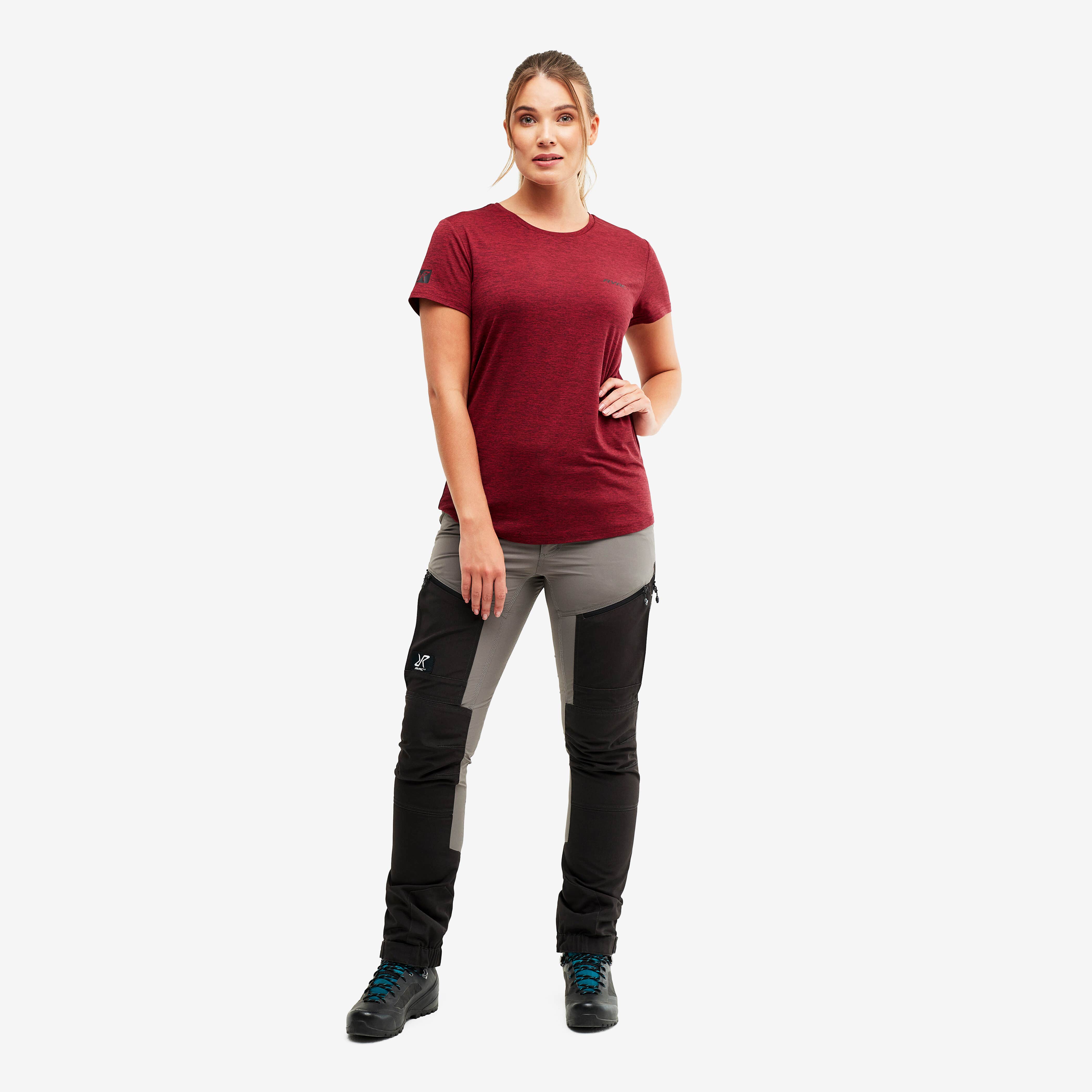 Vagabond Tee Femme Dark Red Melange