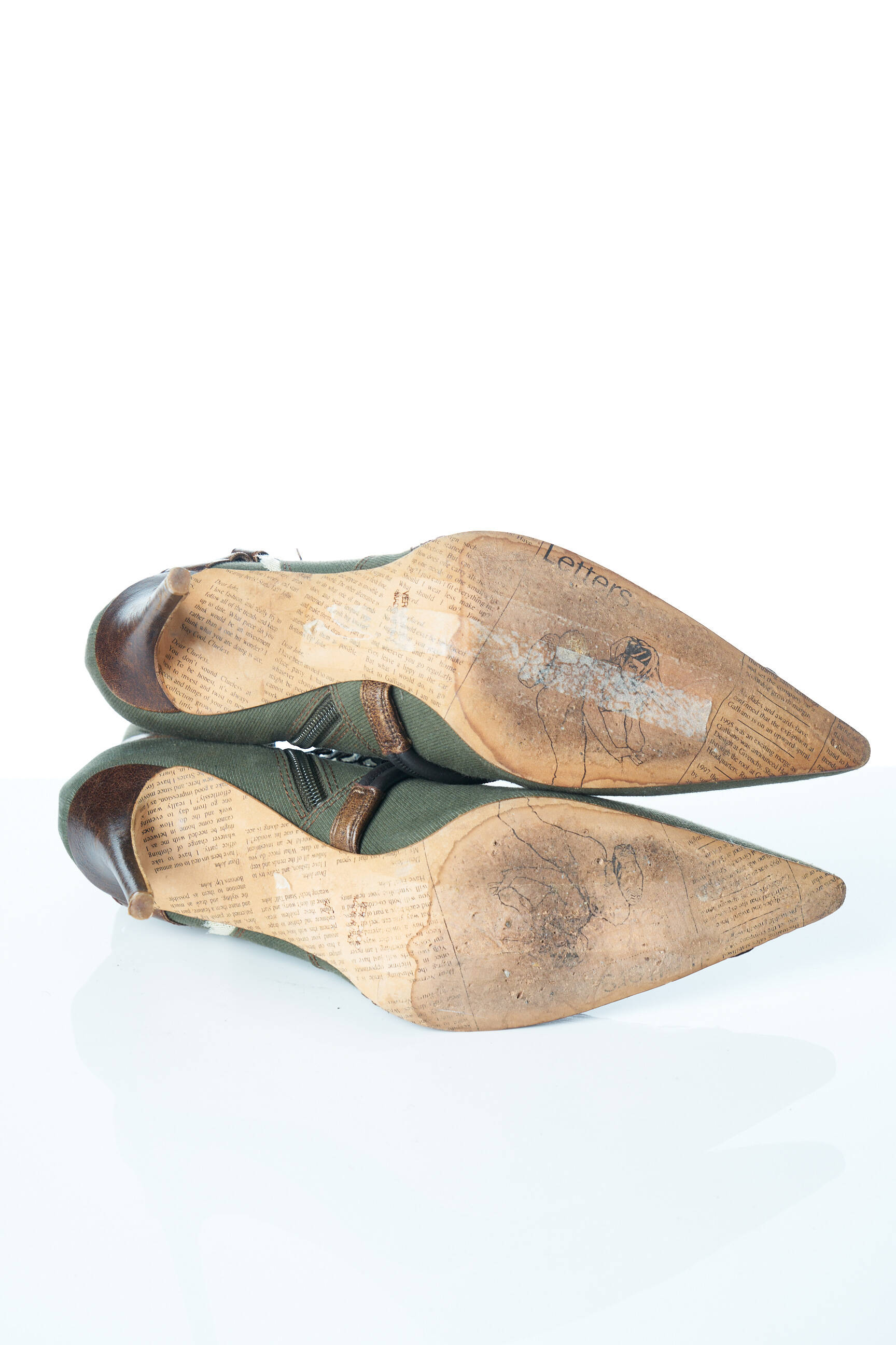 Galliano Bottines Femme couleur vert