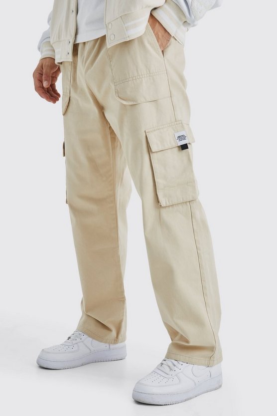Lockere Cargo-Jogginghose mit elastischem Bund
