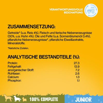 Pedigree Junior Medium mit Huhn & Reis