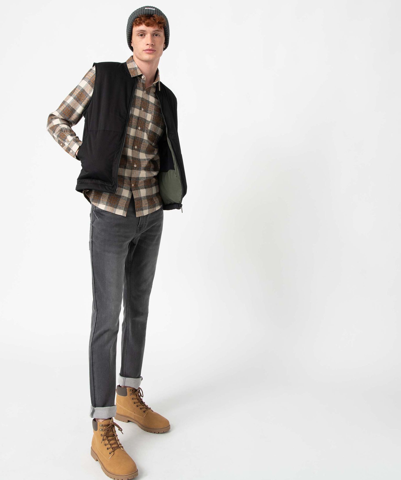 Blouson matelassée sans manches noir | GEMO