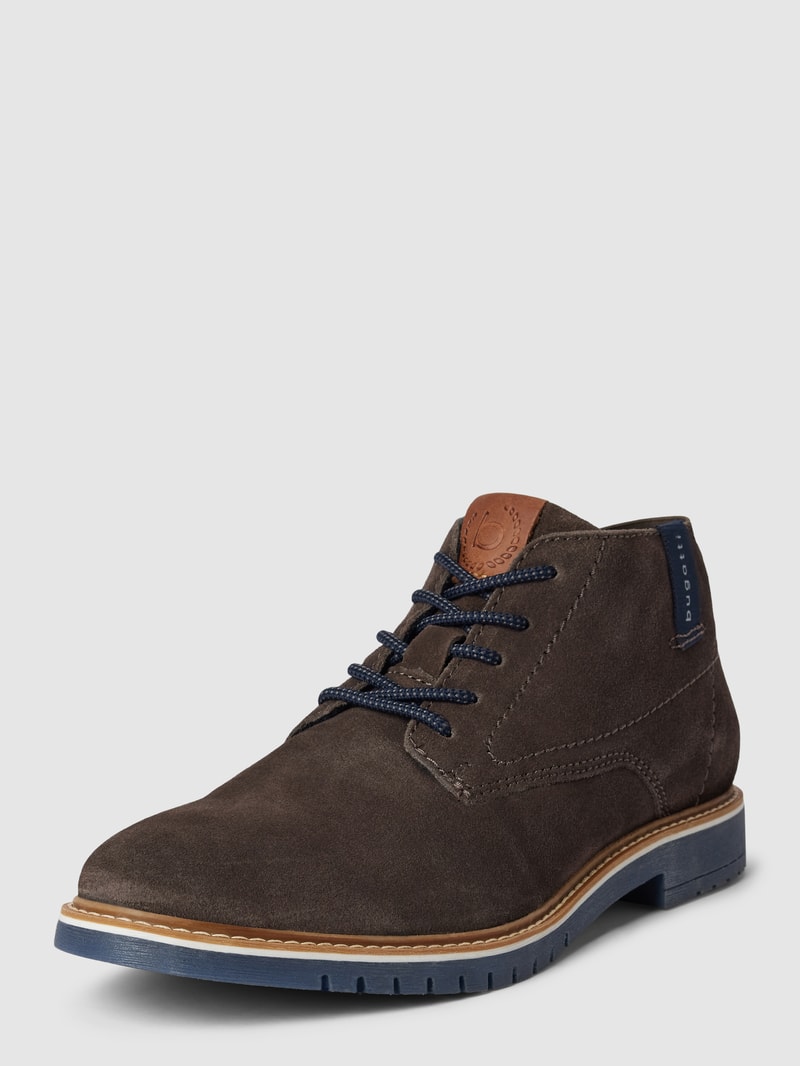 Derby-Schuhe aus Leder in dunkelgrau