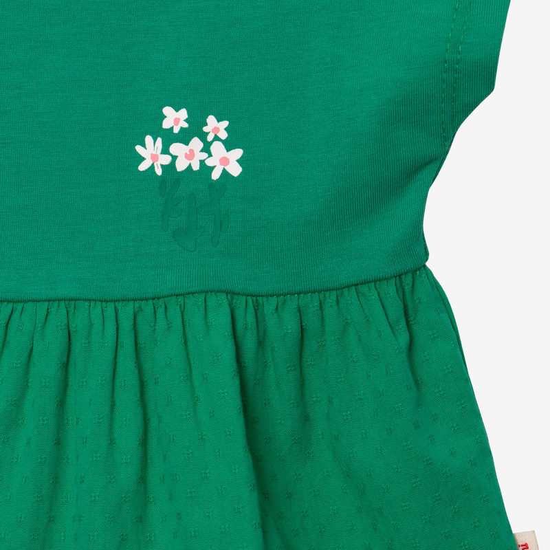 Top bébé fille bi matière vert Catimini