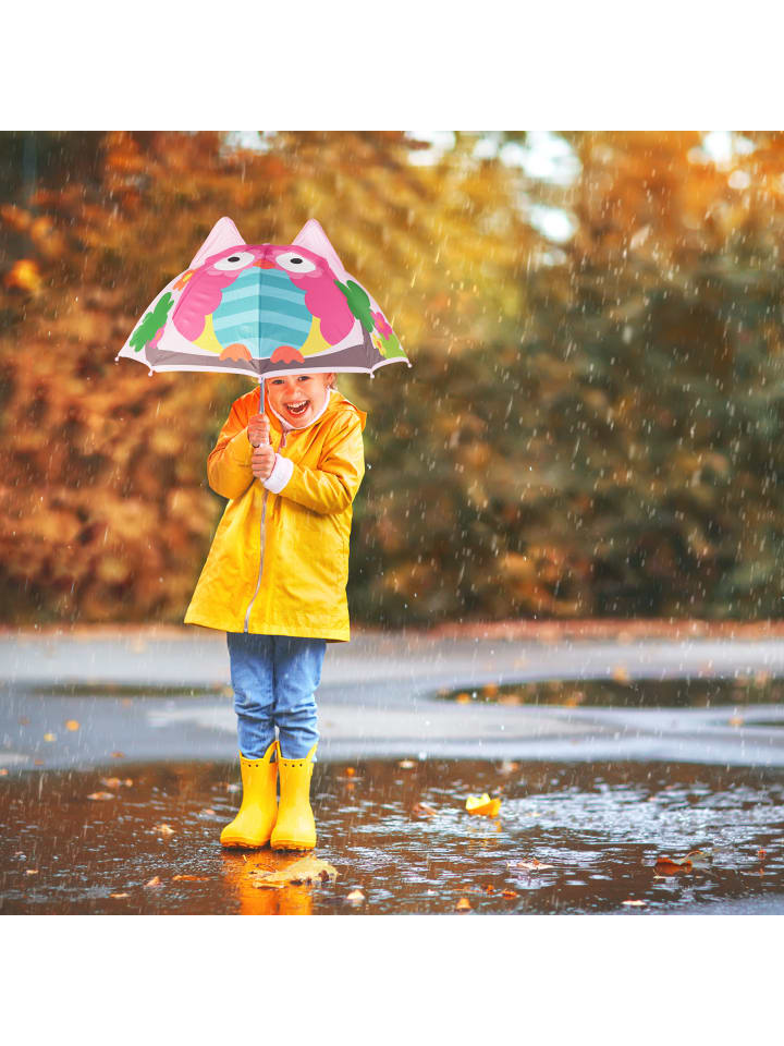 relaxdays Kinderregenschirm Eule in Rosa günstig kaufen onesize