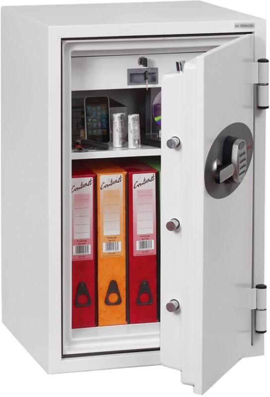 Phoenix Feuerschutztresor mit elektronischem Schloss FS0442E 84L 820 x 520 x 520 mm Weiß