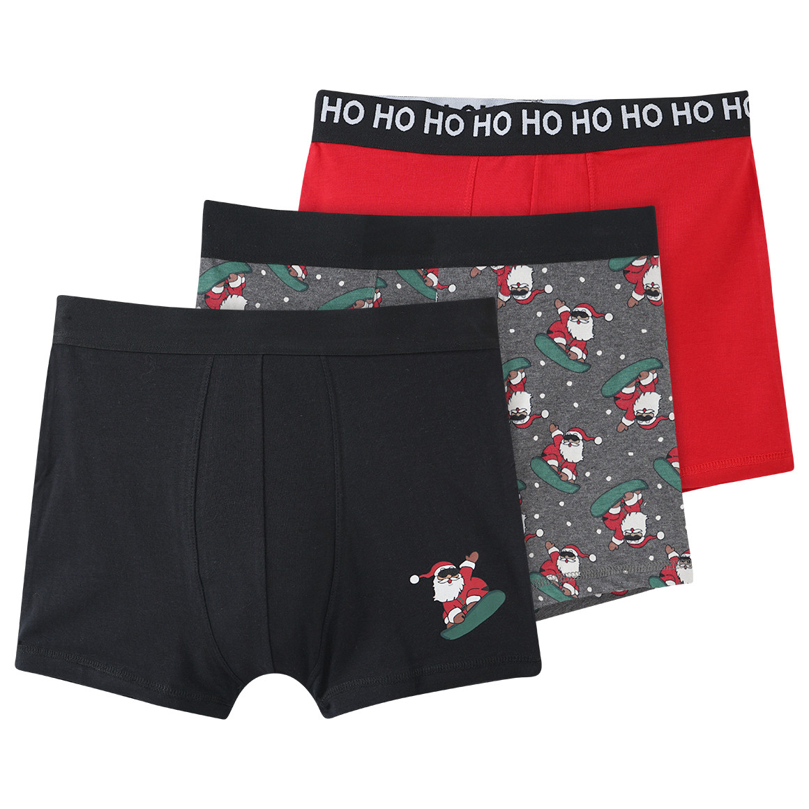 3 Herren Retroshorts im X-Mas-Look