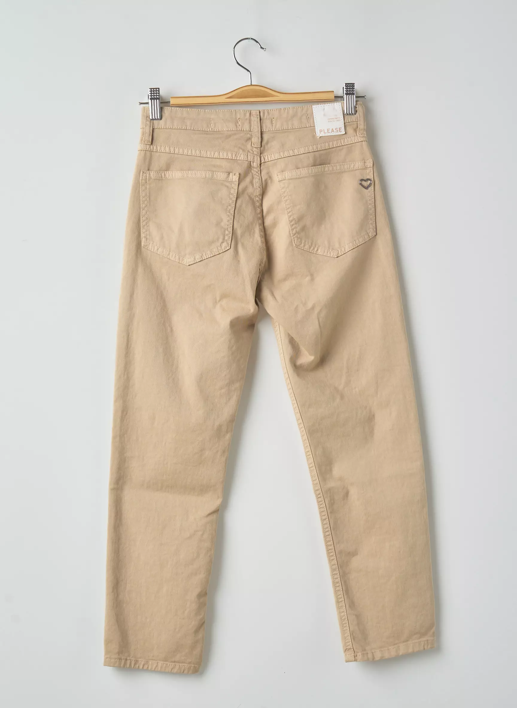 Please Pantalon7 8 Femme couleur beige