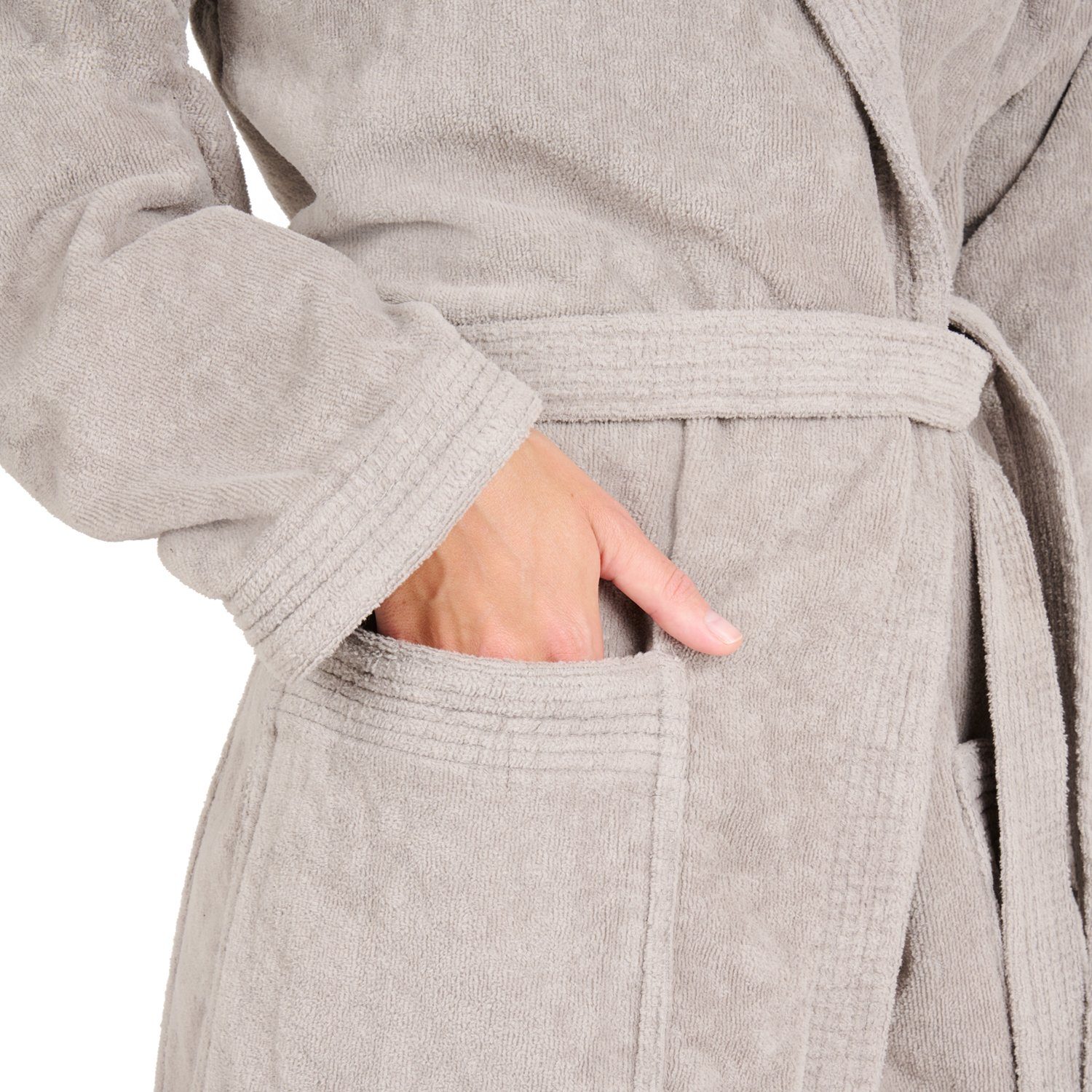 Blumtal Bademantel Kuschelig weicher Bademantel Damen Baumwolle mit gefütterter Kapuze, Baumwolle, und samtigen Frottee-Velours, Oeko-TEX® Zertifiziert