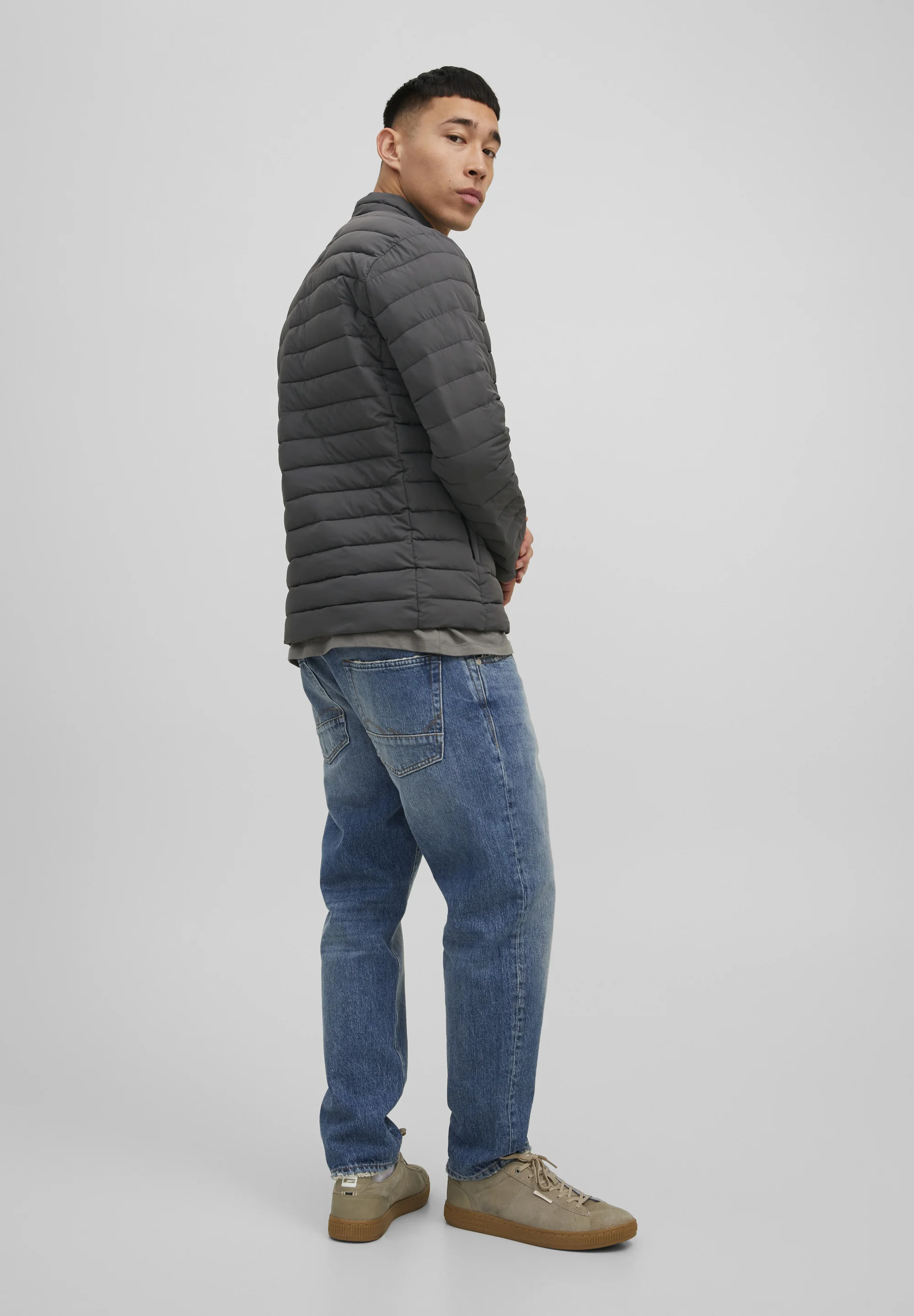 Jack & Jones PREMIUM JJERECYCLE PUFFER COLLAR - Chaqueta de entretiempo