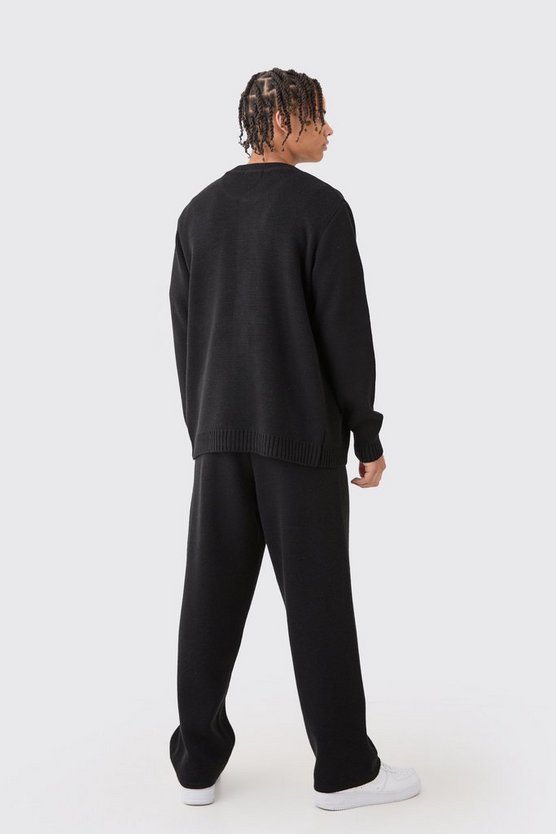 Lockere Strick-Hose