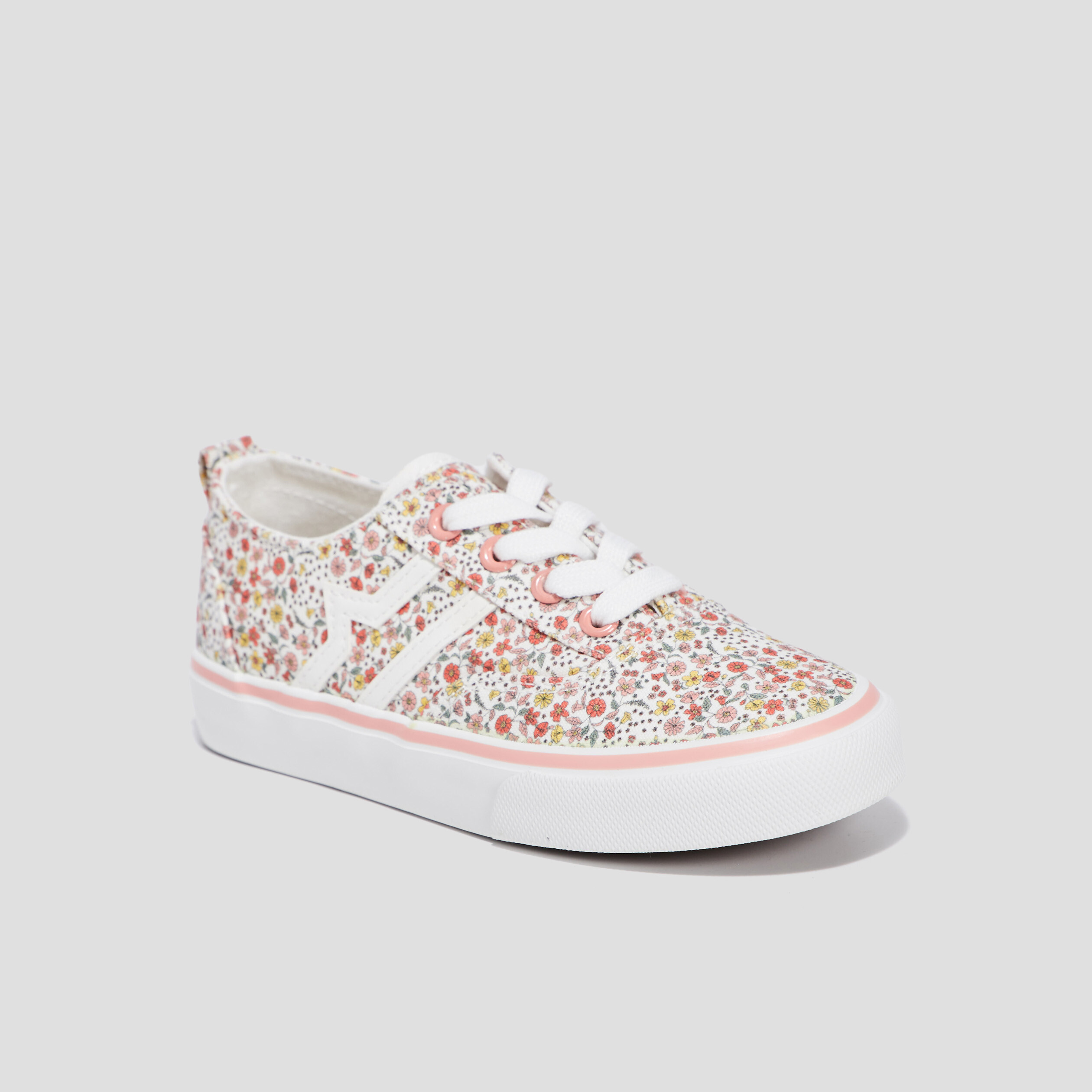 Tennis en toile à lacets Creeks multicolore fille | La Halle