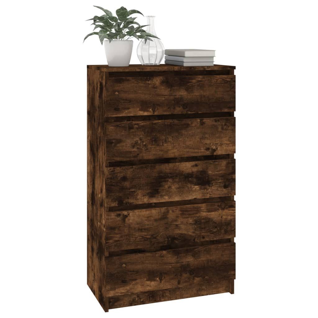 vidaXL Kommode Schubladenschrank Räuchereiche 60x36x103 cm Holzwerkstoff (1 St)
