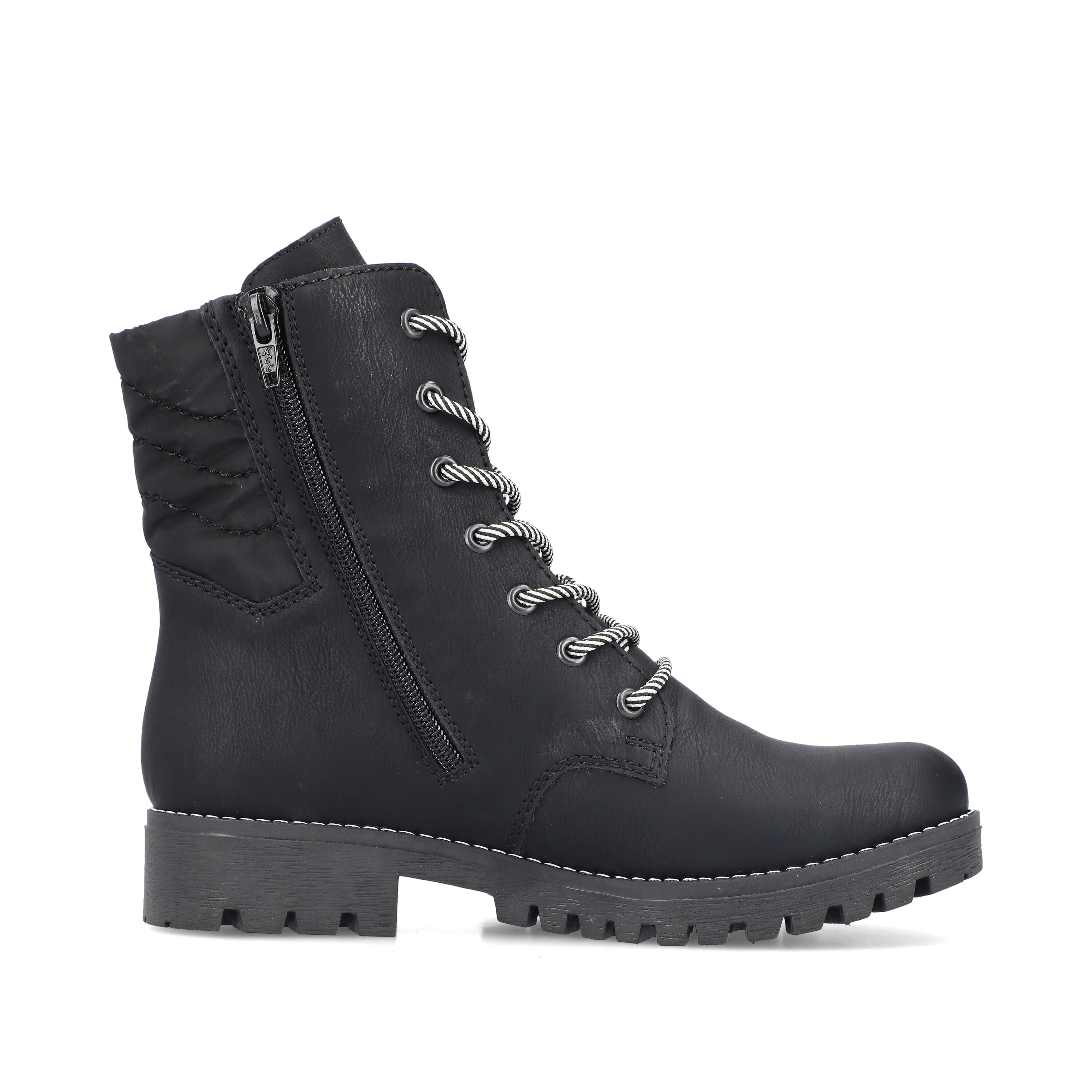 Rieker Damen Biker Boots asphaltschwarz