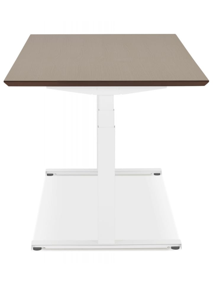 KADIMA DESIGN Elektrischer Sitz Steh Schreibtisch Holz Metall | Modern in Braun-Weiß günstig kaufen