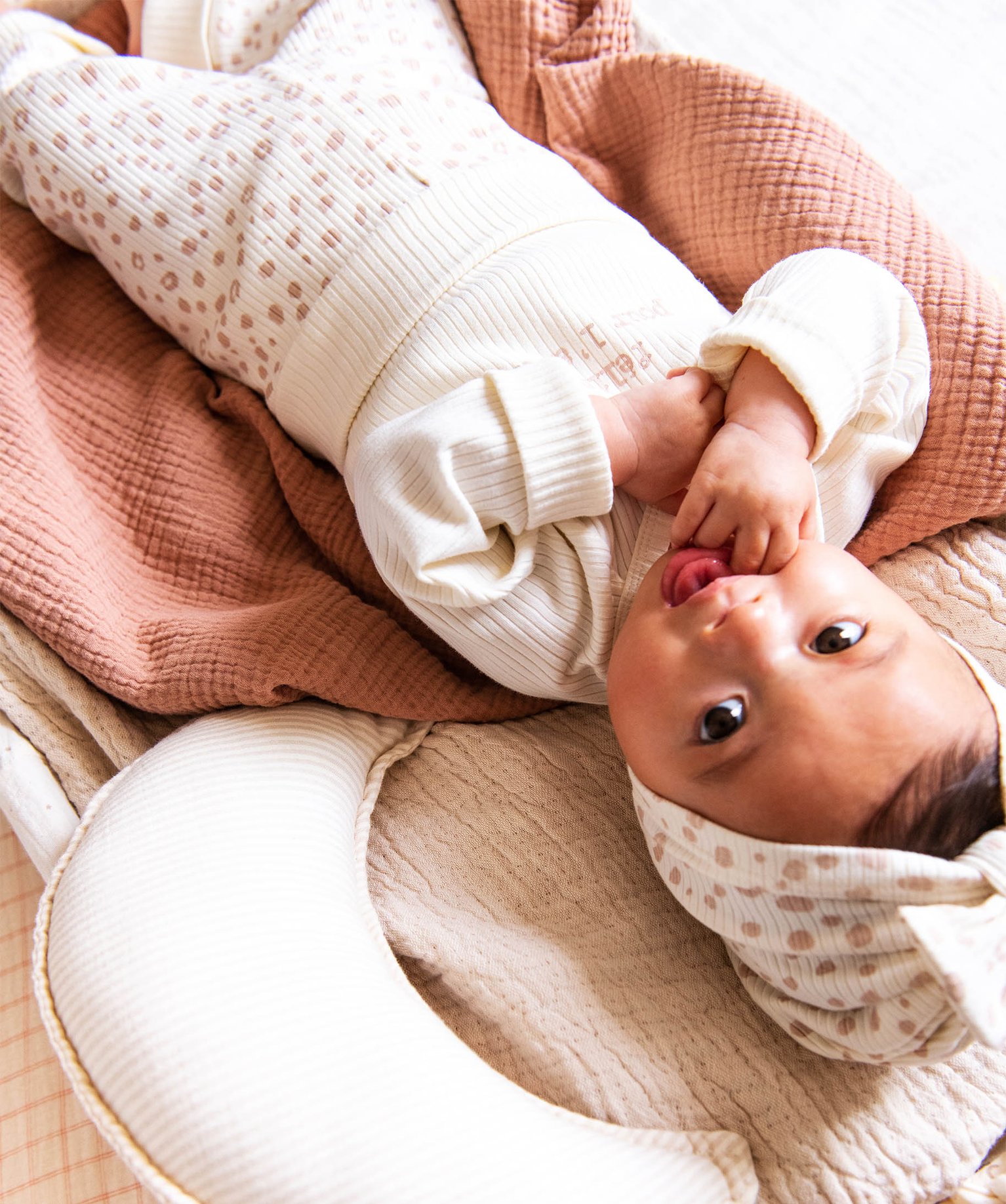 Ensemble de naissance évolutif 3 pièces : body + legging +... ecru | GEMO