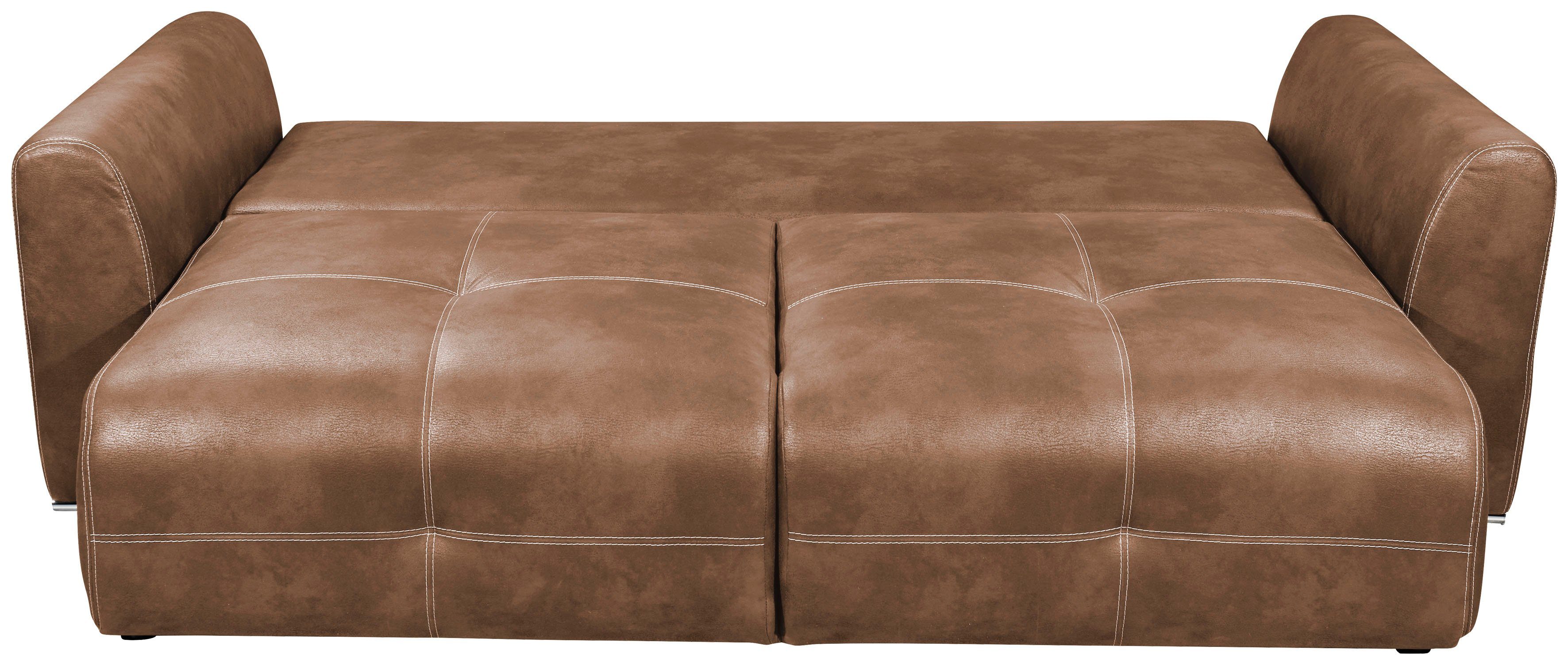ED EXCITING DESIGN Schlafsofa Dolan, mit Bettfunktion und Bettkasten, sowie Rücken- und Zierkissen