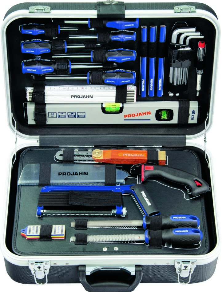 Estuche de herramientas para carpintero Projahn 8684, 92 piezas.