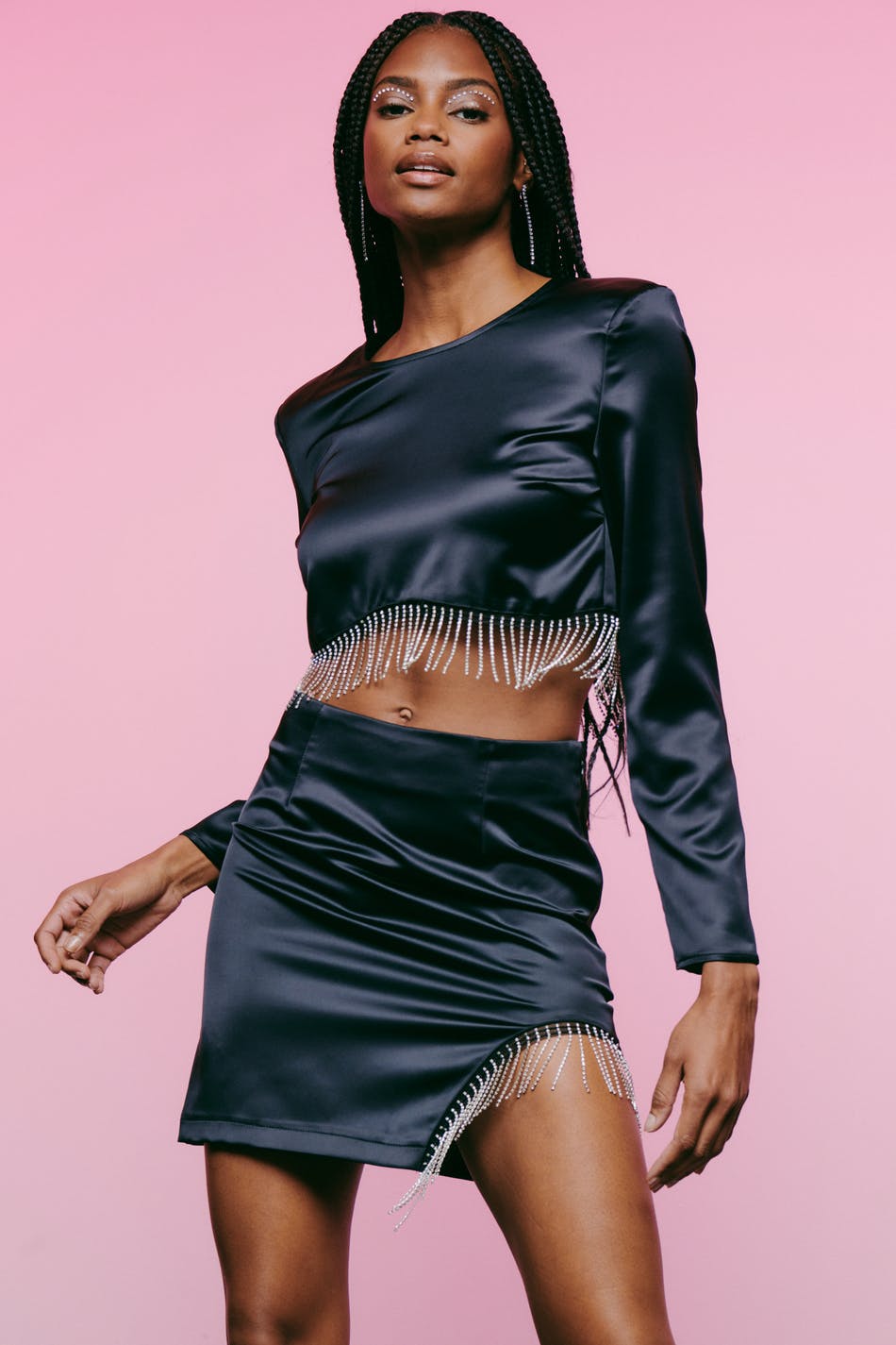 Gemma rhinestone mini skirt