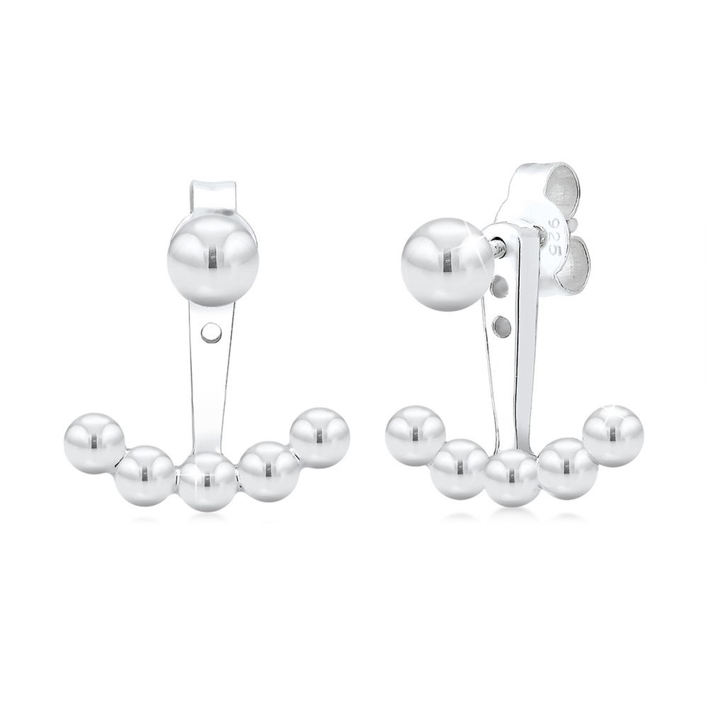 Elli Elli Boucles d'Oreilles Boule tendance Boucles d'oreilles Femme - (925/1000) Arge Boucles d'oreilles