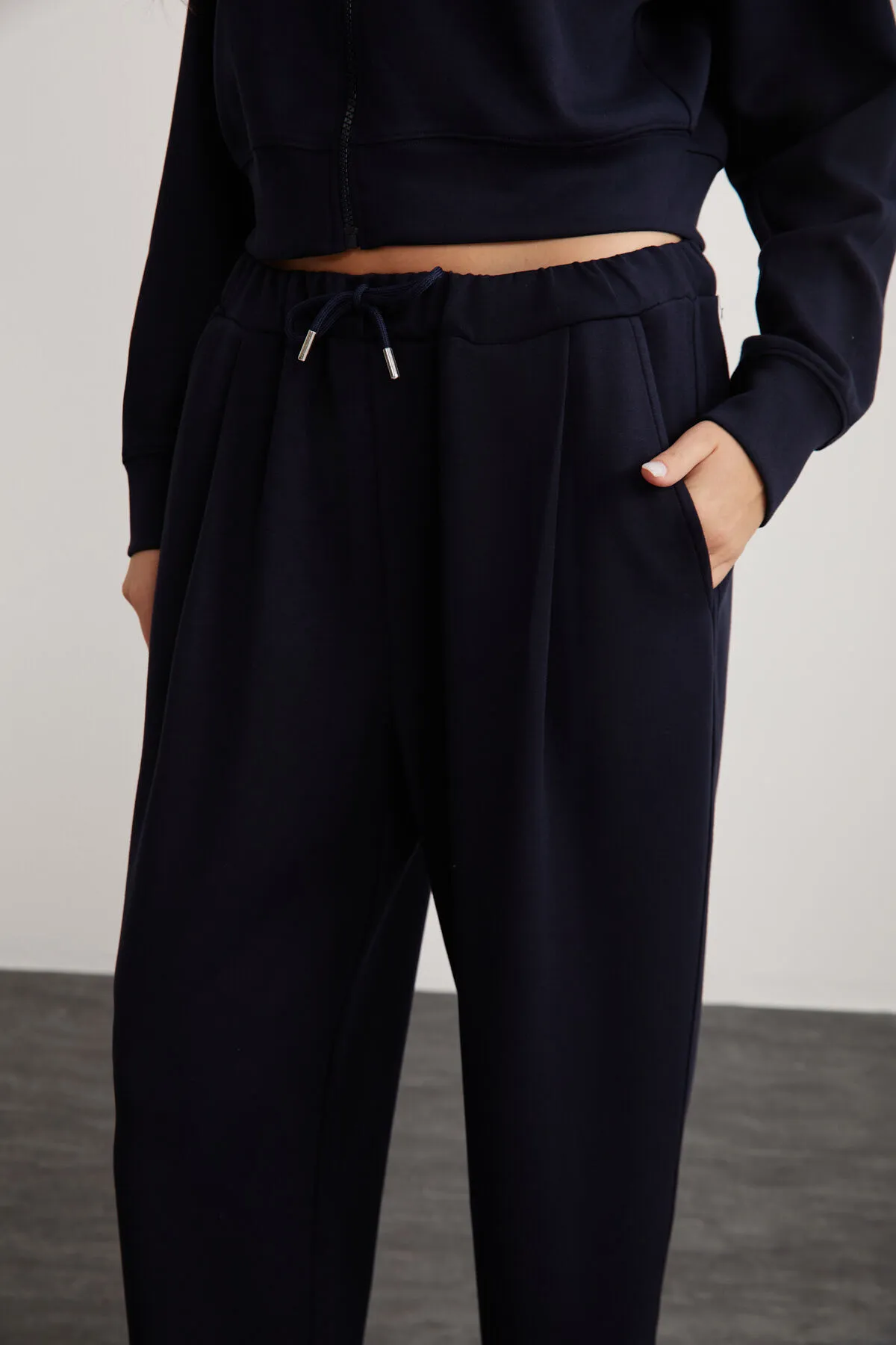 GRIMELANGE  Gıada Marineblaue Damen-Jogginghose mit elastischem Bund und Seitentaschen