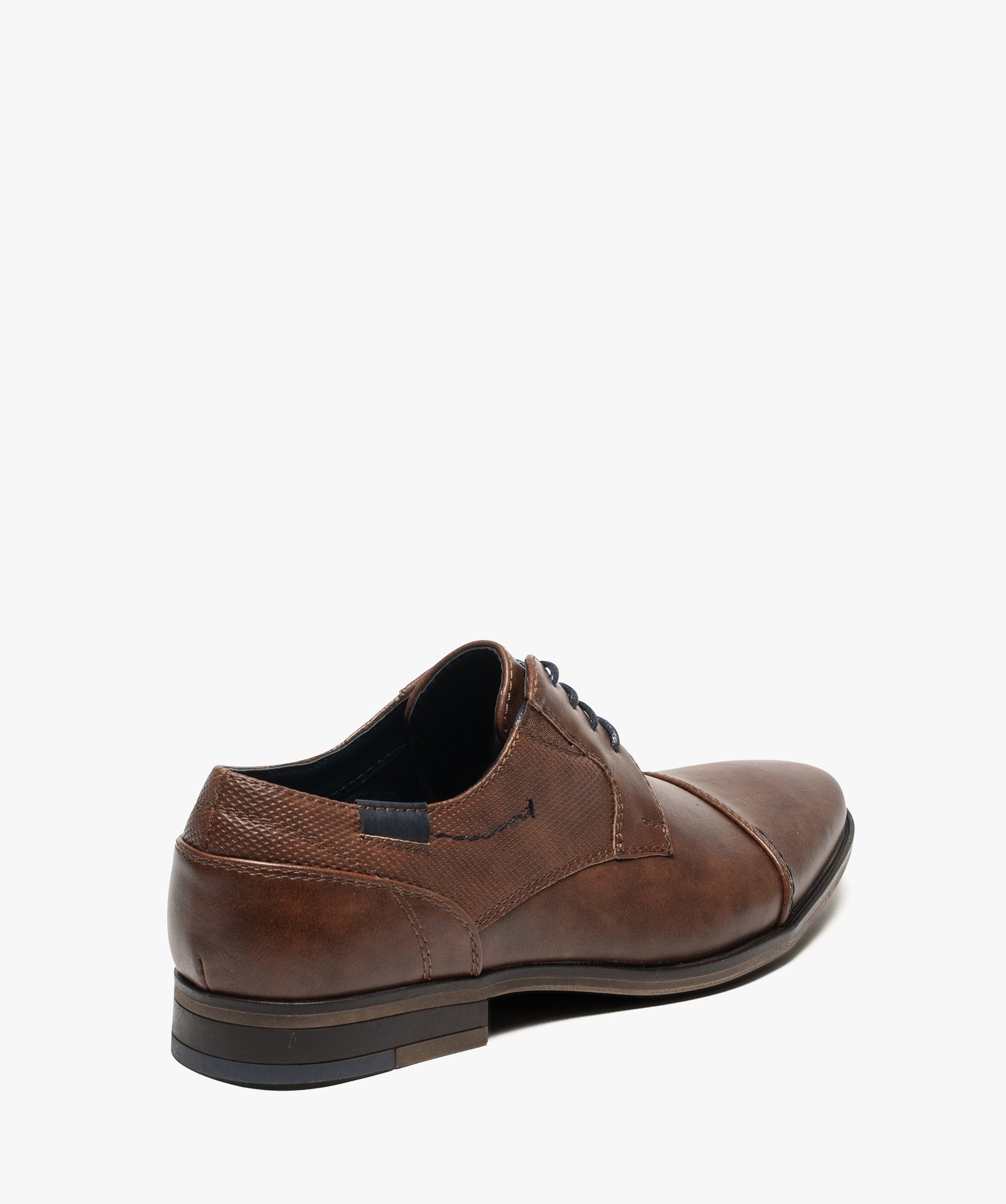 Derbies homme unis à bout droit et surpiqres camel | GEMO