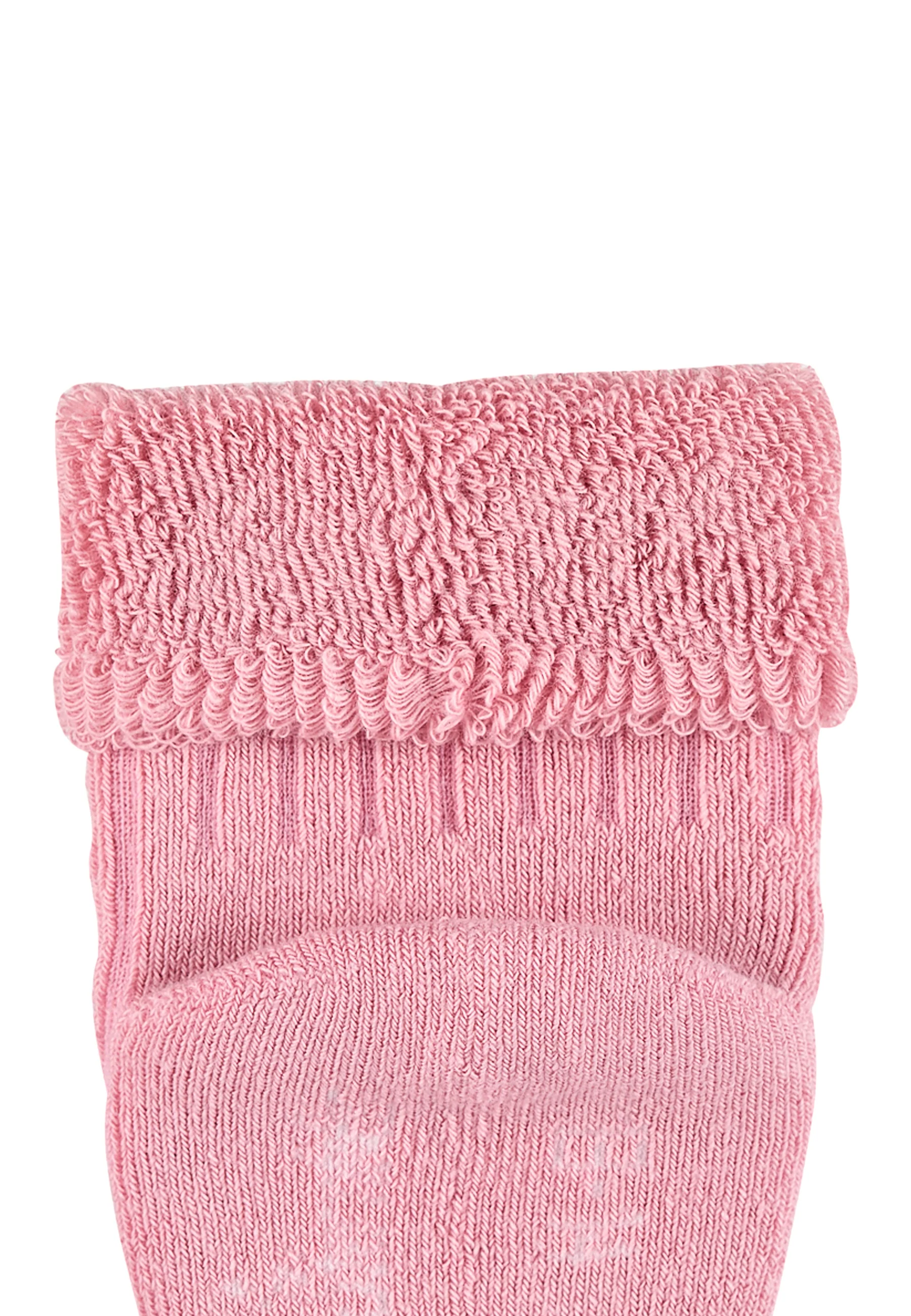 Babysocken uni mit Rippstruktur, Vollplüsch innen