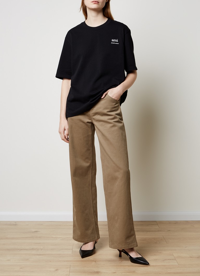 Tricou AMI Paris din bumbac organic cu logo