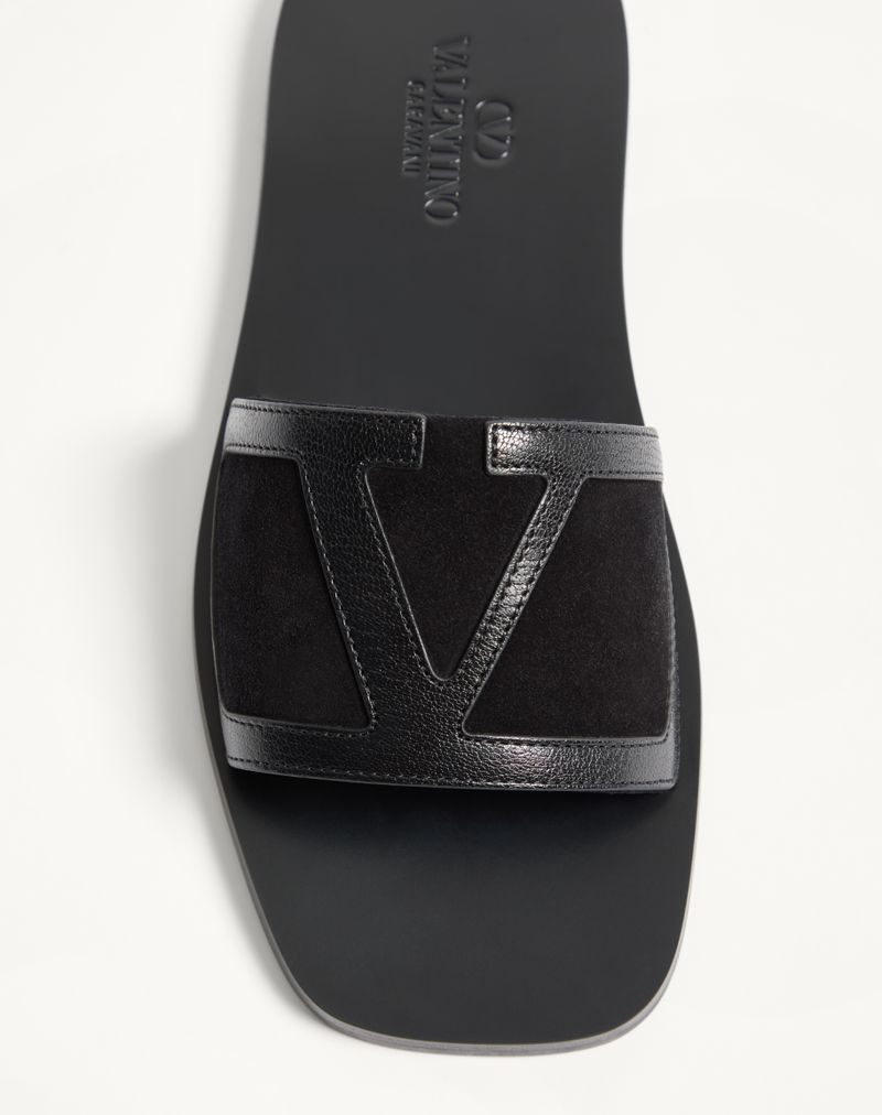 Viva Superstar Slide Sandal in Nappa en Crust