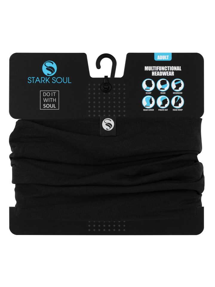 Stark Soul® Multifunktionstuch aus Jersey Unisex in Schwarz günstig kaufen onesize